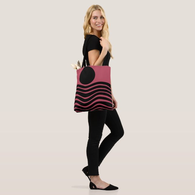 Bolso De Tela Resumen rosa profundo de Bauhaus (Puesto)