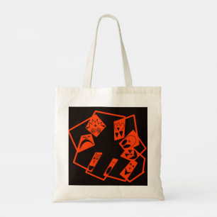 Bolso De Tela Resumen, rostros de calabaza en negro, Halloween