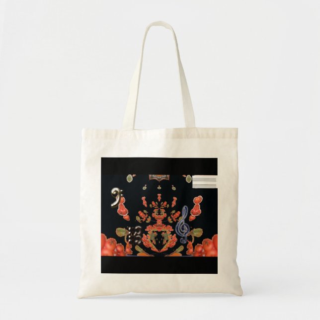 Bolso De Tela Resumen Simetría Música Clef Tote Bag (Frente)