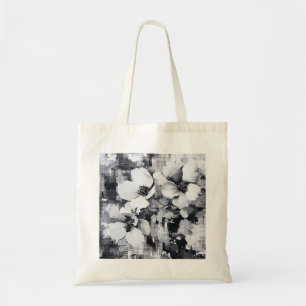 Bolso De Tela Resumen Tote floral monocromo