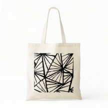 Resumen Triángulos Lino Print Tote Bag