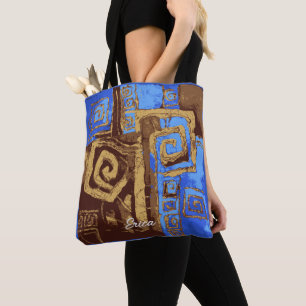 Bolso De Tela Resumen tribal de arte en Grecia Tote personalizad