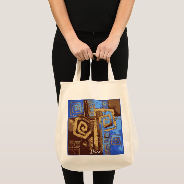 Bolso De Tela Resumen tribal del tótem griego: arte personalizad (Anverso (producto))