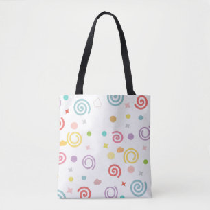 Bolso De Tela Resumen Twirls Circle