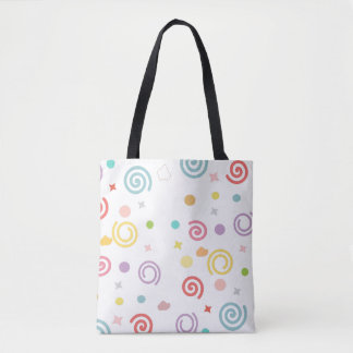 Bolso De Tela Resumen Twirls Circle