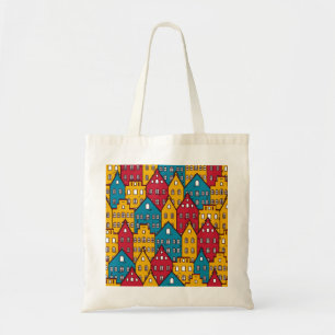 Bolso De Tela Resumen urbano: patrón de ciudad vintage