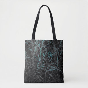 Bolso De Tela Resumen verde azulado, negro y gris