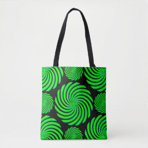 Bolso De Tela Resumen verde y negro