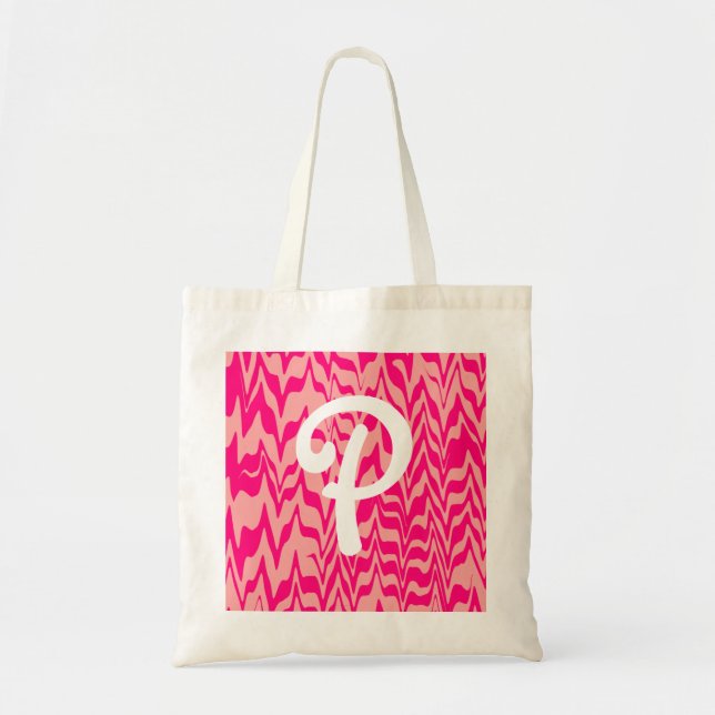 Bolso De Tela Resumen ZigZag Swirl (Frente)