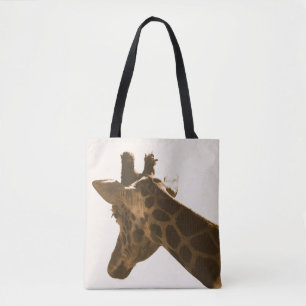 Bolso De Tela Reticulación del perfil de la jirafa