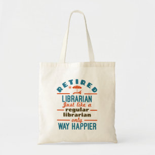 Bolso De Tela Retirada Bibliotecaria Graciosa Jubilación Happier