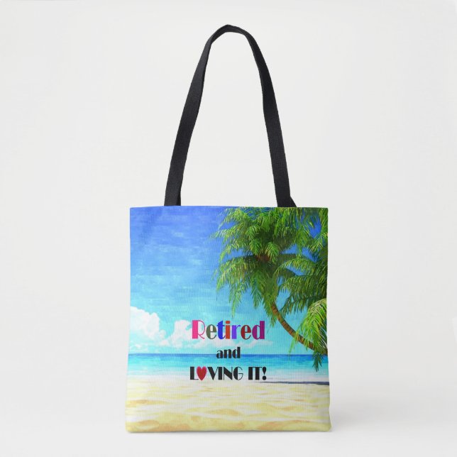 Bolso De Tela Retirado y Amado...la buena vida (Anverso)