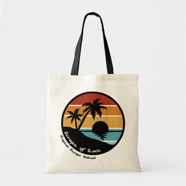 Bolso De Tela Retiro de la fuga tropical del amor (Frente)
