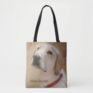 Bolso De Tela retrato amarillo de Labrador Retriever