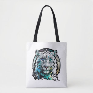 Bolso De Tela Retrato animal de tigres sin vidrio manchado