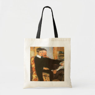 Bolso De Tela Retrato Antiguo de Padre e Hijo por Mary Cassatt