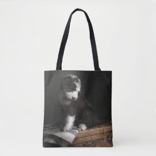 Bolso De Tela Retrato Bobtail del perrito en estudio