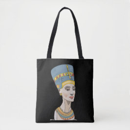 Bolso De Tela Retrato colorido de Nefertiti