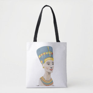 Bolso De Tela Retrato colorido de Nefertiti