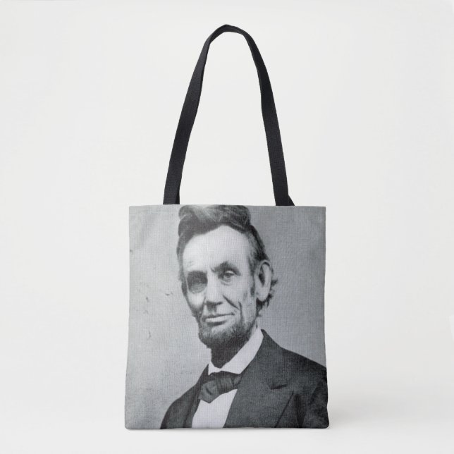 Bolso De Tela Retrato de Abe Lincoln 1 (Anverso)
