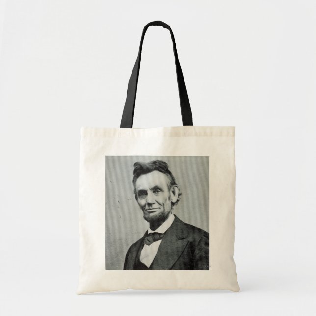Bolso De Tela Retrato de Abe Lincoln 1 (Frente)