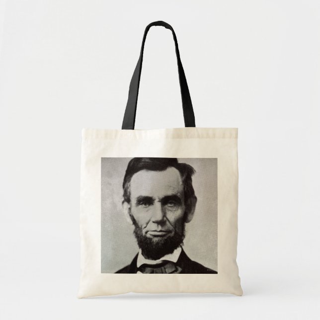 Bolso De Tela Retrato de Abe Lincoln 2 (Frente)