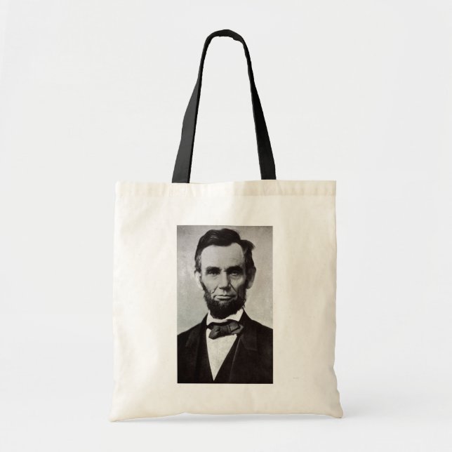 Bolso De Tela Retrato de Abe Lincoln 2 (Frente)