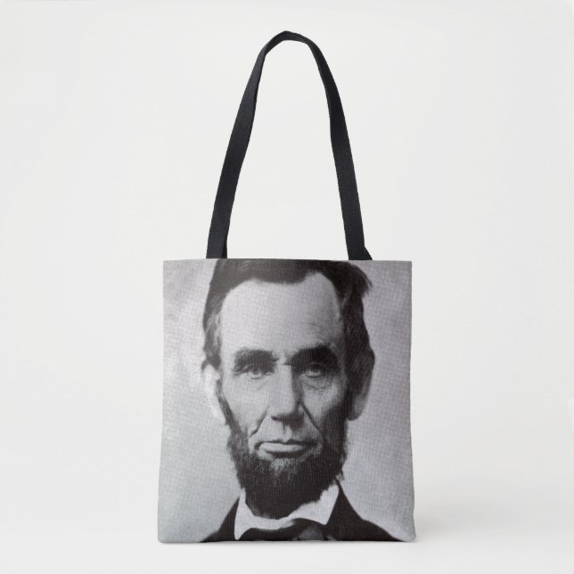 Bolso De Tela Retrato de Abe Lincoln 2 (Anverso)