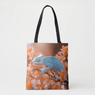 Bolso De Tela Retrato de animal salvaje camaleón en entorno natu
