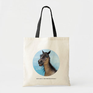 Bolso De Tela Retrato de Arte de Caballo con Sonrisa Divertida