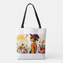 Bolso De Tela Retrato de Arte de Sueños Turquesa 🌿