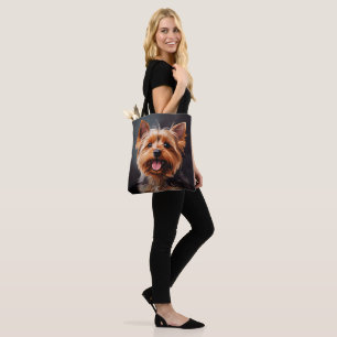 Bolso De Tela Retrato de arte de Yorkshire Terrier Realism