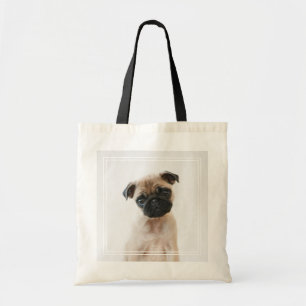 Bolso De Tela Retrato de Baby Pug