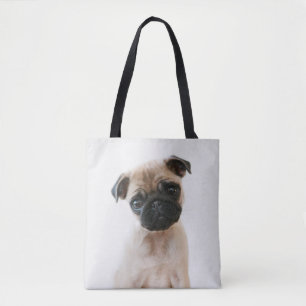 Bolso De Tela Retrato de Baby Pug