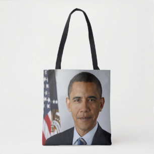 Bolso De Tela Retrato de Barack Obama en la Casa Blanca