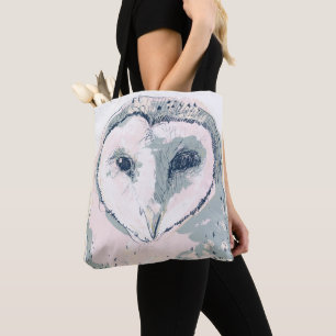 Bolso De Tela Retrato de búho mudo