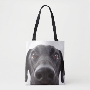 Bolso De Tela Retrato de cierre del labrador negro