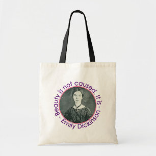 Bolso De Tela Retrato de Emily Dickinson con cita