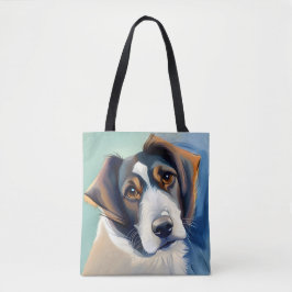 Bolso De Tela Retrato De Esbozo De Perro Cute