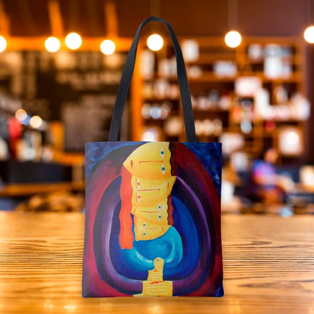 Bolso De Tela Retrato de familia juntos Arte de pintura moderna (Subido por el creador)