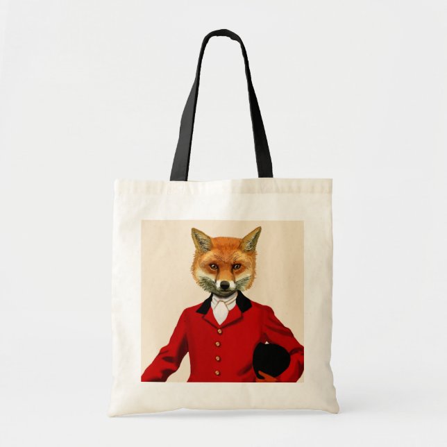 Bolso De Tela Retrato de Fox Hunter 2 (Frente)