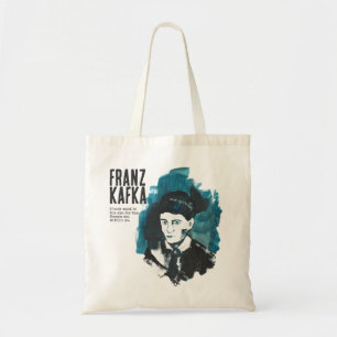 Bolso De Tela Retrato de Franz Kafka con texto personalizado B