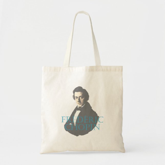 Bolso De Tela Retrato de Frédéric Chopin (Frente)