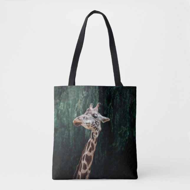 BOLSO DE TELA RETRATO DE GIRAFFE CUTE (Anverso)