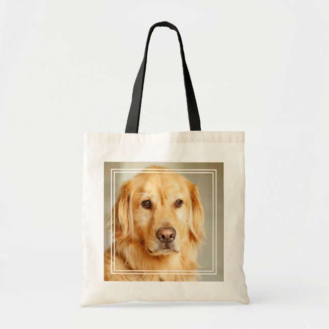 Bolso De Tela Retrato de Golden Retriever (Frente)