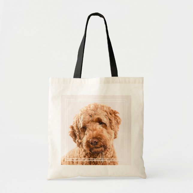 Bolso De Tela Retrato de Goldendoodle Studio (Frente)