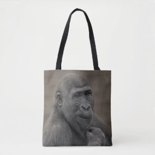 Bolso De Tela Retrato de Gorilla Shufai