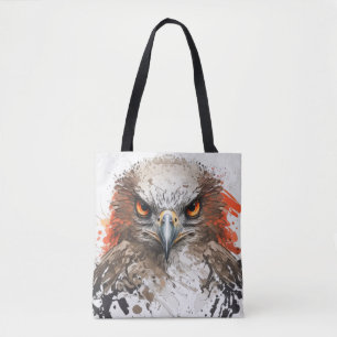 Bolso De Tela Retrato de Halcón Pintura de animales Vida silvest