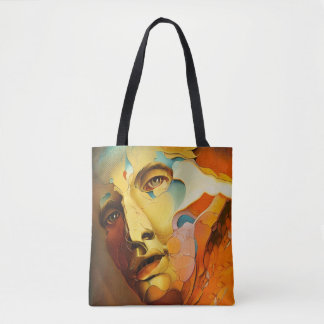 Bolso De Tela Retrato de hombre abstracto