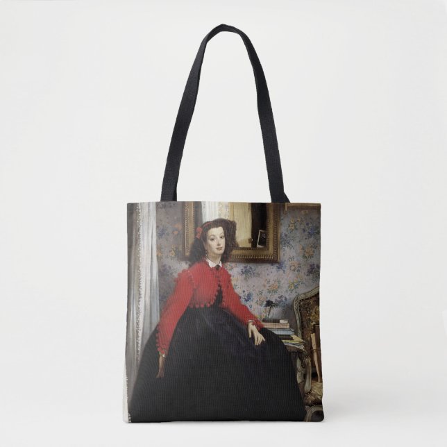 Bolso De Tela Retrato de Jeune Femme en Veste (Anverso)